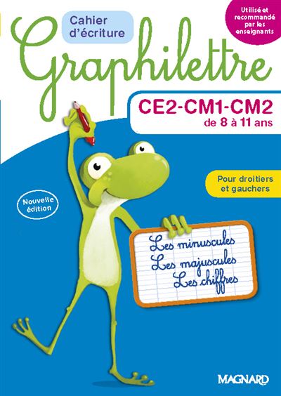 Graphilettre CE2 CM1 CM2 Cahier d'écriture Workbook