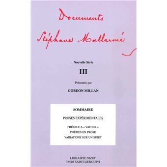 Documents Stéphane Mallarmé - Nouvelle série III