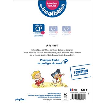 Les incollables - Premières lectures - À  la mer !  niveau 1 Tome 1- Rééd 2023