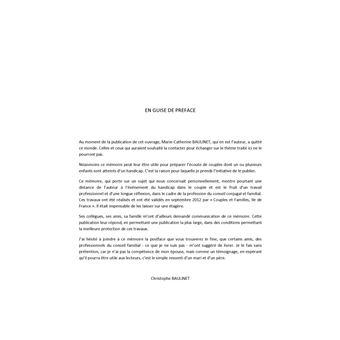 Le couple parental de l'enfant porteur de handicap. Une problématique spécifique?