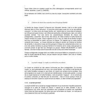 Le couple parental de l'enfant porteur de handicap. Une problématique spécifique?