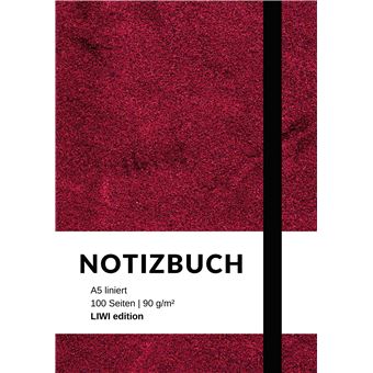 Notizbuch A5 liniert - 100 Seiten 90g/m² - Soft Cover violett - FSC Papier - 1