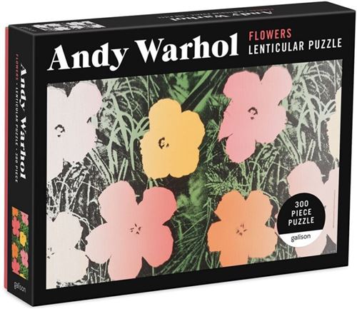 Andy Warhol Flowers- Puzzle 300 Piece Lenticular
