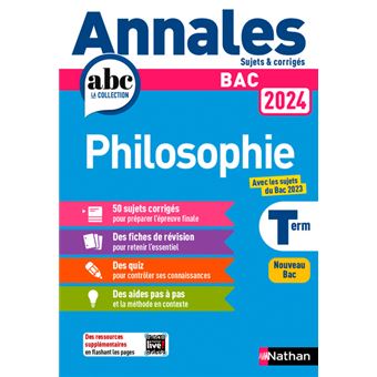 Annales Bac Philosophie 2024