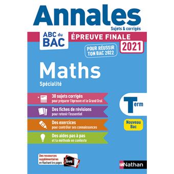 Annales BAC 2021 Maths Term-Corrigé