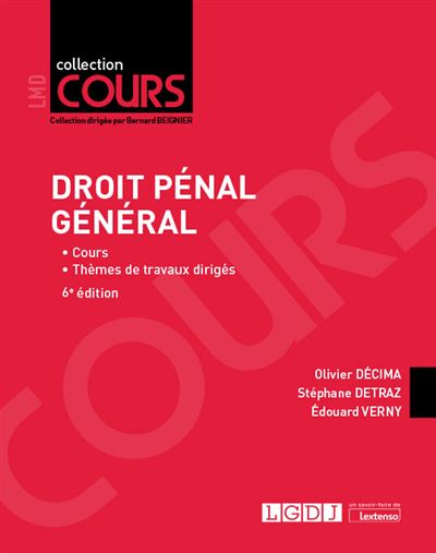Droit penal general - 3eme edition