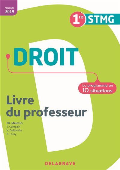 Droit 1re STMG livre du professeur