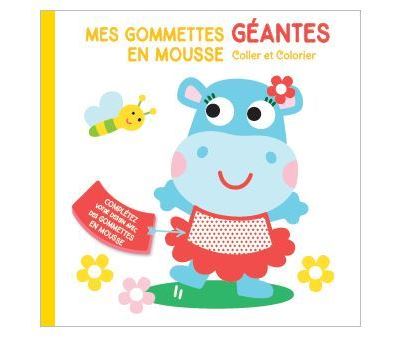 Hippopotame gommettes géantes mousse