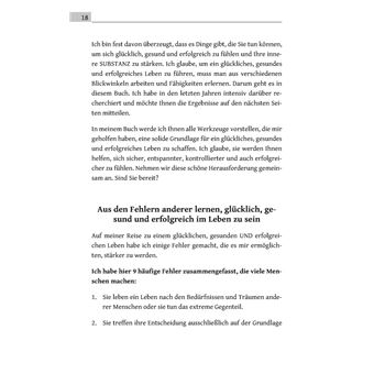 Die Substanz-Formel: wie sie die Kunst eines glücklichen, gesunden und erfolgreichen Lebens meistern