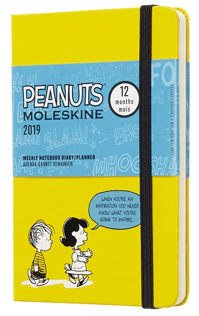 Agenda 2019 Peanuts Semainier Poche Jaune