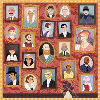 Manoir escape - boîte avec cartes et accessoires