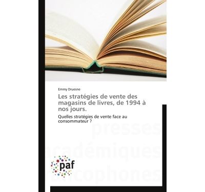 Les strategies de vente des magasins de livres, de 1994 a no