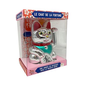 Coffret Le chat de la fortune argenté