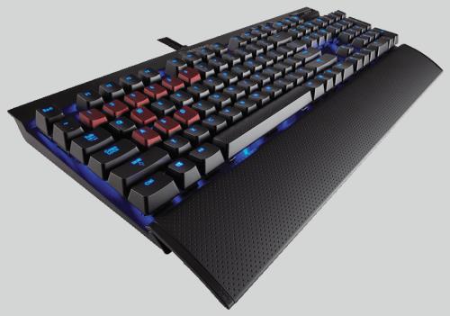 Clavier de jeu mécanique Corsair Gaming K70 DEL bleues Cherry MX Red