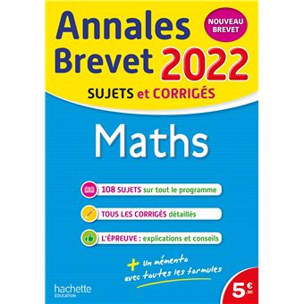 Annales BREVET 2022 Maths