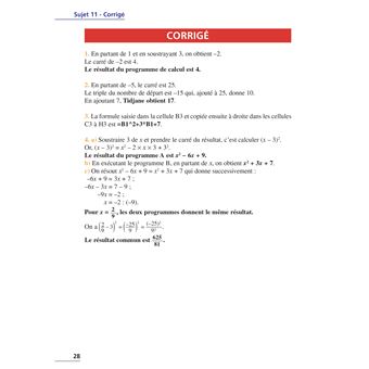 Annales BREVET 2022 Maths