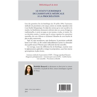 Le statut juridique de l'assistance médicale à la procréation