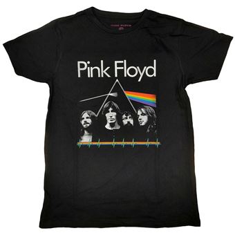 T-Shirt Pink Floyd DSOTM Band And Pulse Unisex Noir