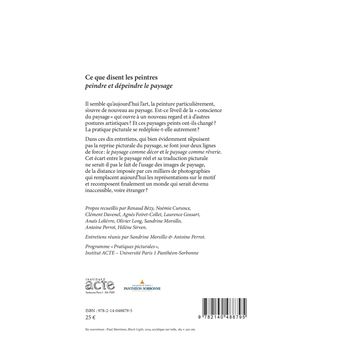 Ce que disent les peintres <i>peindre et dépeindre le paysage</i>