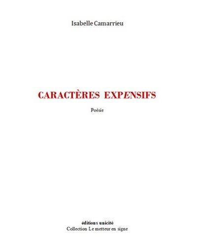 Caractères expensifs