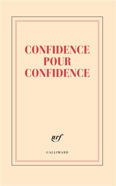Grand carnet confidence pour confidence