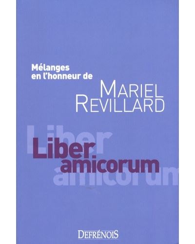 Mélanges en l'honneur de mariel revillard -  Collectif - broché