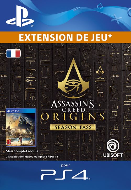 Code de téléchargement extension DLC Assassin's Creed Origins Season Pass PS4