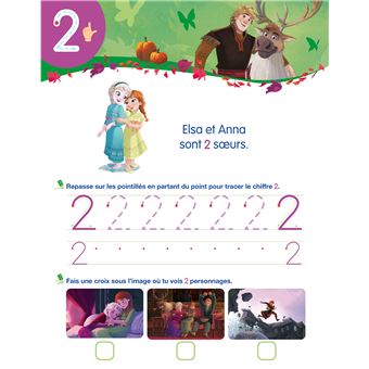 Disney - Reine des neiges 2 - Mon cahier effaçable - J'écris les nombres (3-6 ans)