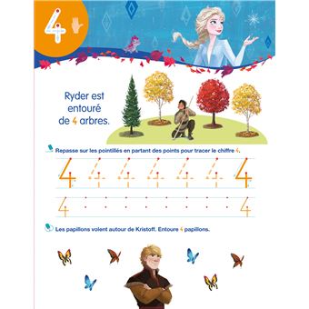 Disney - Reine des neiges 2 - Mon cahier effaçable - J'écris les nombres (3-6 ans)