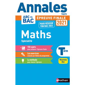 Annales BAC 2021 Maths Term - Non Corrigé