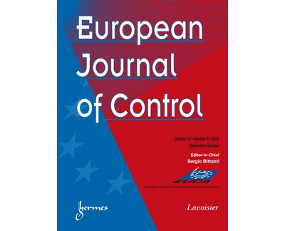 European journal of control volume 18 n 5 septemberoctober