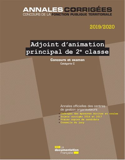 Adjoint d'animation principal de 2ème classe, Concours et examen