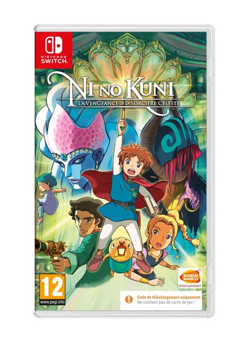 Pochette avant du jeu Ni no Kuni : La Vengeance de la Sorcière Céleste Code in a Box Nintendo Switch