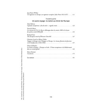 Du "Grand Tour" au Traité de Rome : l'Europe au bout du voyage