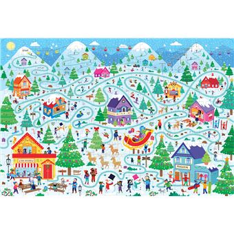 Les labyrinthes de Noël - Coffret livre et puzzle