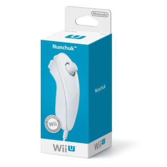 GOZAR Contrôleur Nunchuck Classique pour Wii Wii U Noir & Blanc Blanc
