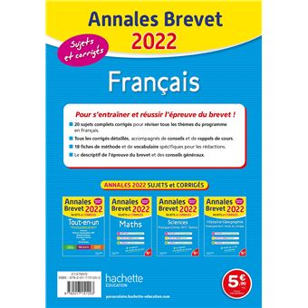 Annales Brevet 2022 Français