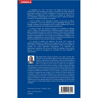 La légistique. Technique de conception et de rédaction des lois et des actes administratifs :