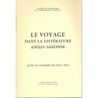 Le Voyage dans la littérature anglo-saxonne