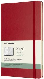 Agenda 2020 Semainier Grand Format Rouge Rigide