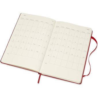 Agenda 2020 Semainier Grand Format Rouge Rigide