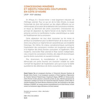Concessions minières et droits fonciers coutumiers en Côte d'Ivoire