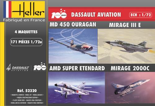 HELLER COFFRET 100 ANS DASSAULT AVIATION