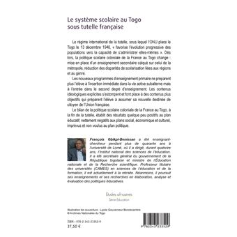 Le système scolaire au Togo sous tutelle française