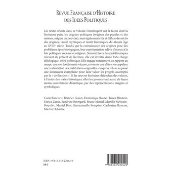 La représentation des origines