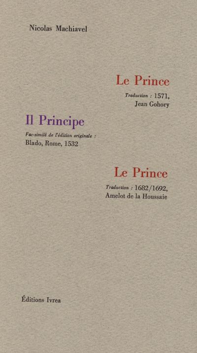 Le Prince - Nicolas Machiavel - broché