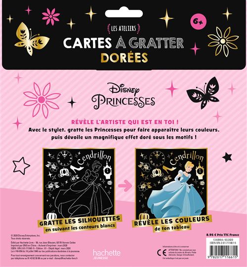 Acheter Livre de coloriage et d'art à gratter Princesse Disney en ligne?