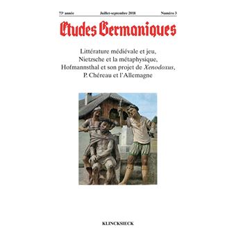 Études germaniques - N°3/2018