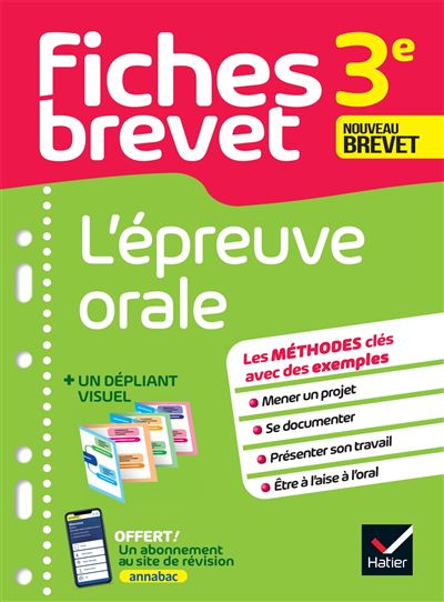 Fiches brevet L'épreuve orale du brevet 3e - Brevet 2023