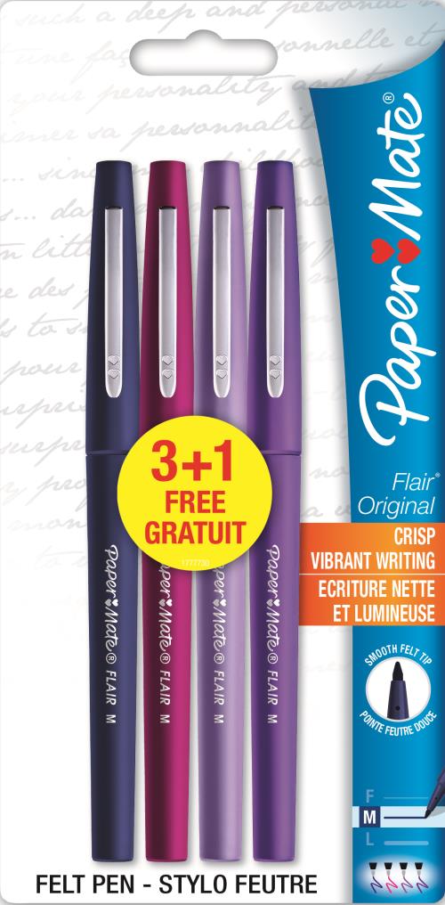 PAPERMATE - PAPERMATE Blister de 6 stylos feutres Flair. Coloris Pastel  assortis disponible chez PALAPA - PLEINCIEL LISIEUX